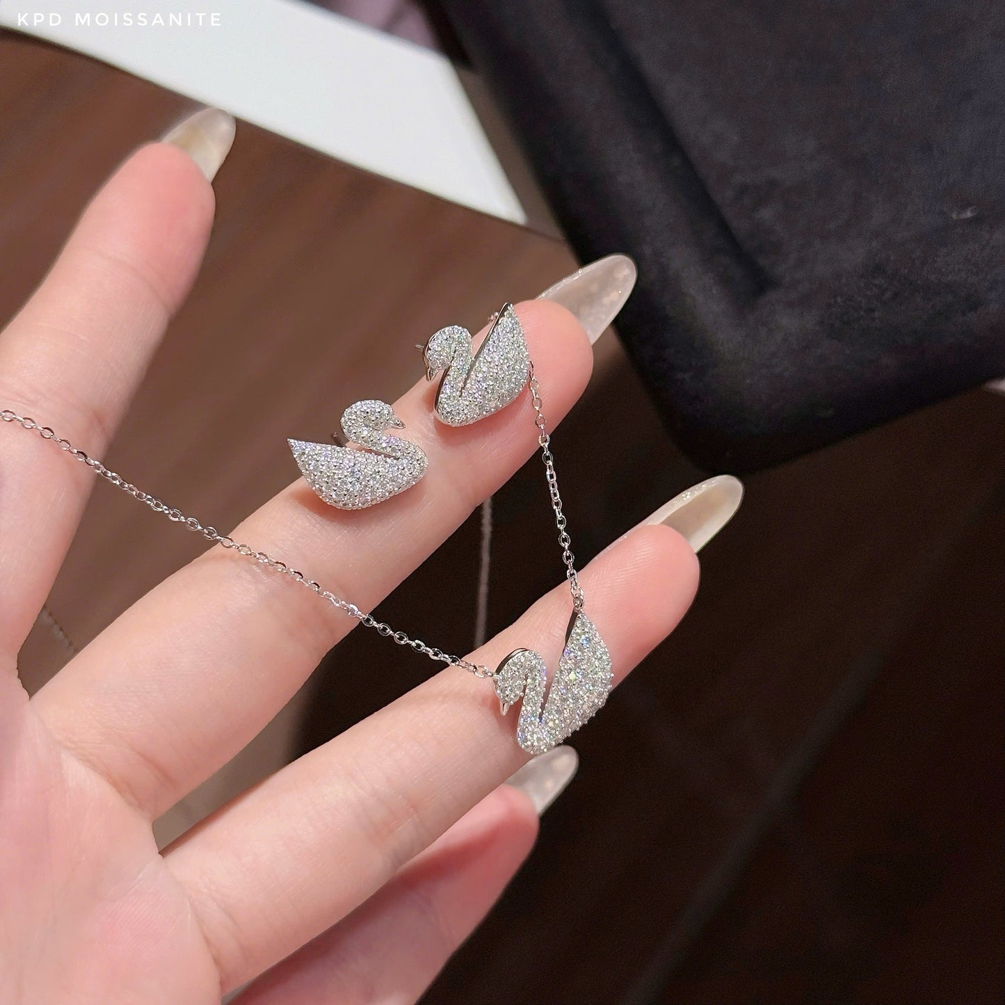 Set thiên nga full moissanite hàng nhập cao cấp