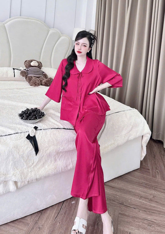 Bộ Dài Tiểu Thư Tay Loe 2 Túi Lụa Latin dưới 70kg