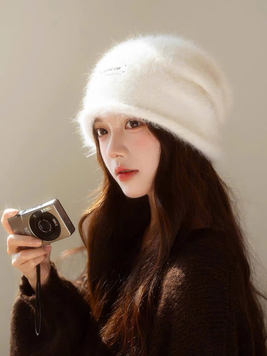 Mũ len beanie trùm đầu phụ kiện thu đông