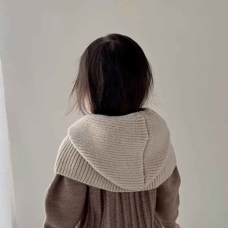 Mũ len trùm đầu và vai cho bé