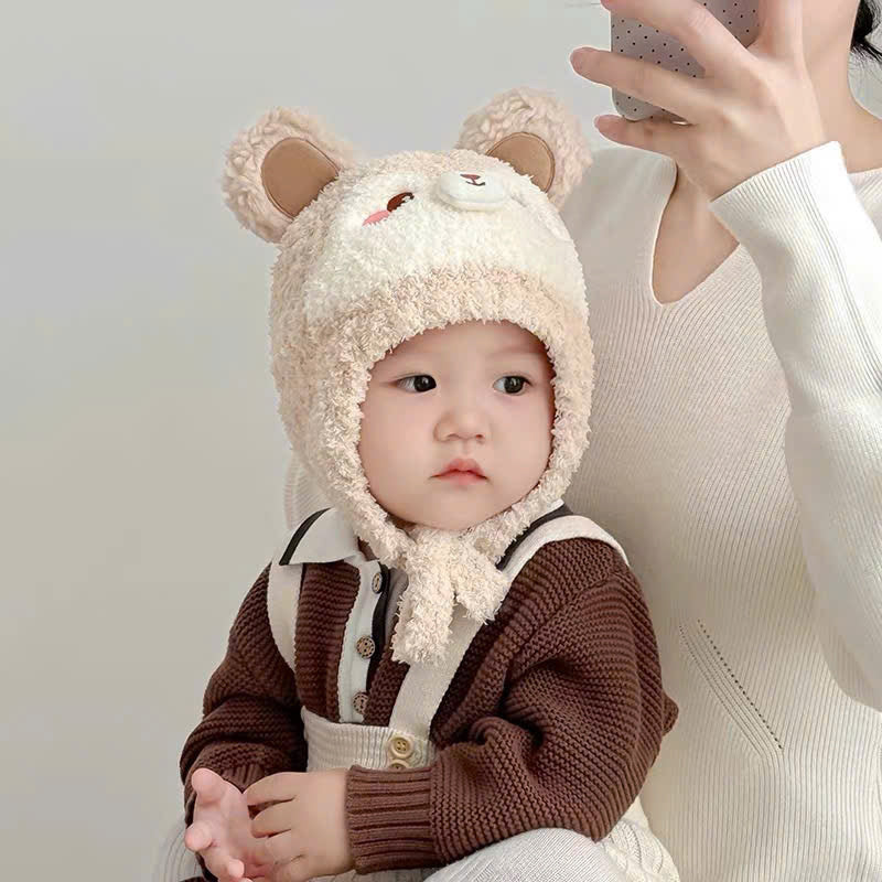 Mũ len trùm hình thú nhiều kiểu cho bé