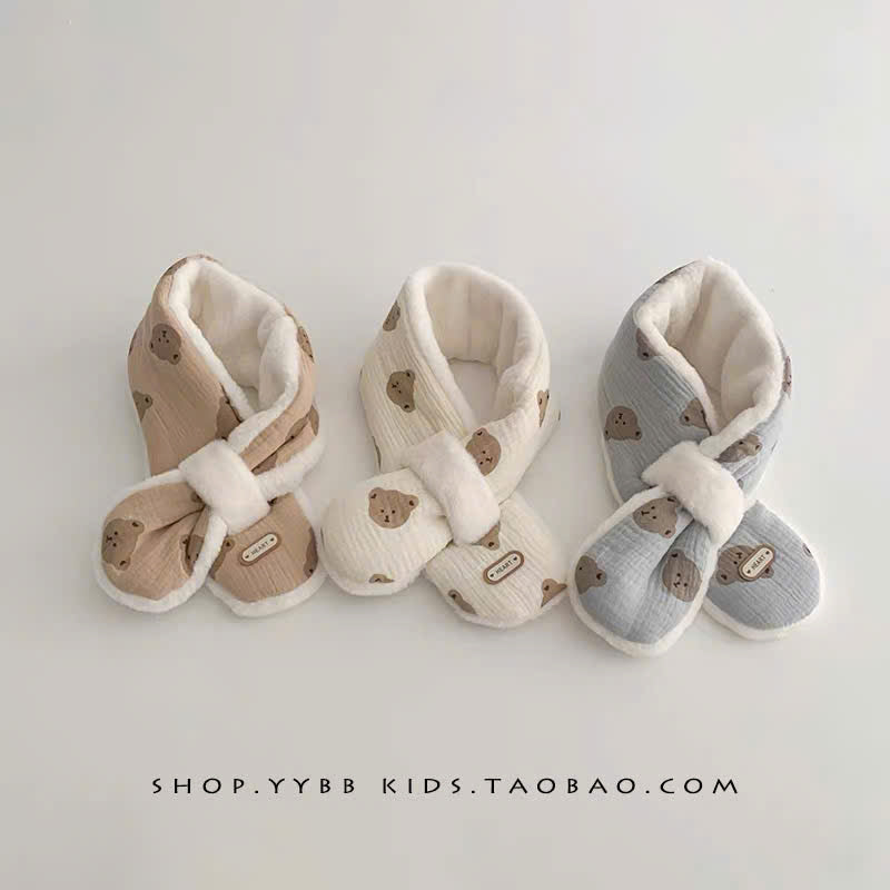 Khăn quàng cổ vải xô muslin lót lông cho bé