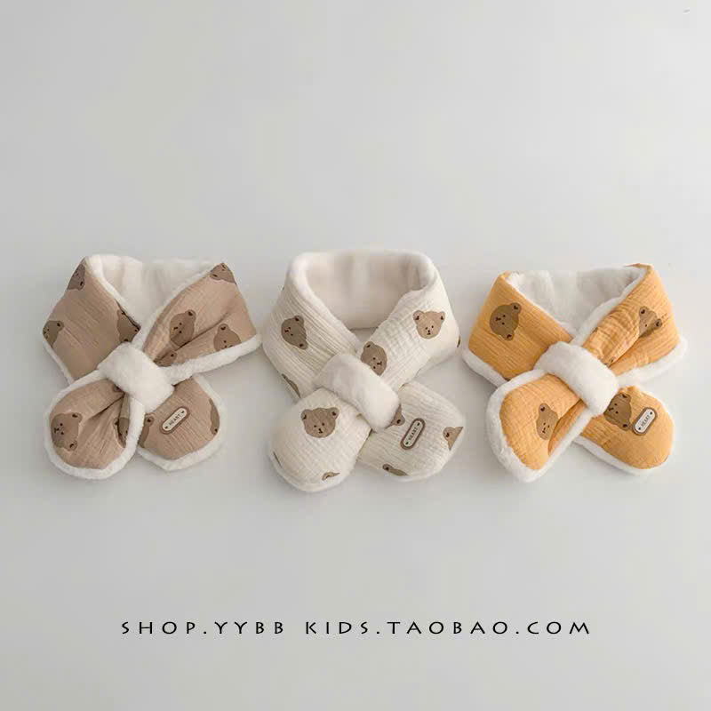 Khăn quàng cổ vải xô muslin lót lông cho bé