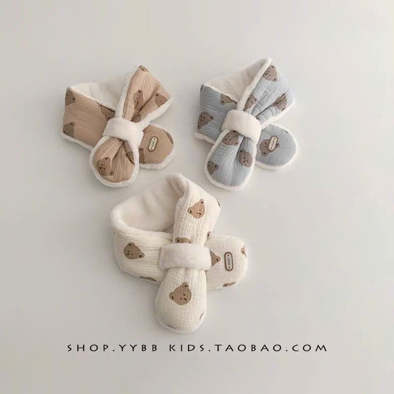 Khăn quàng cổ vải xô muslin lót lông cho bé