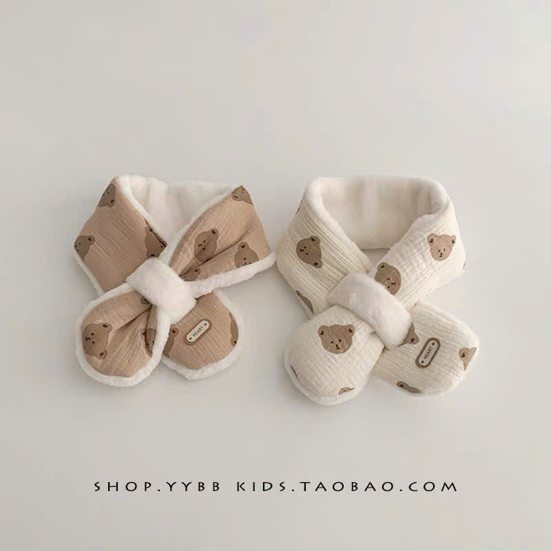 Khăn quàng cổ vải xô muslin lót lông cho bé