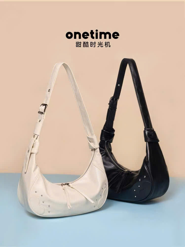Túi da đeo vai hình bán nguyệt Onetime kẹp nách thời trang