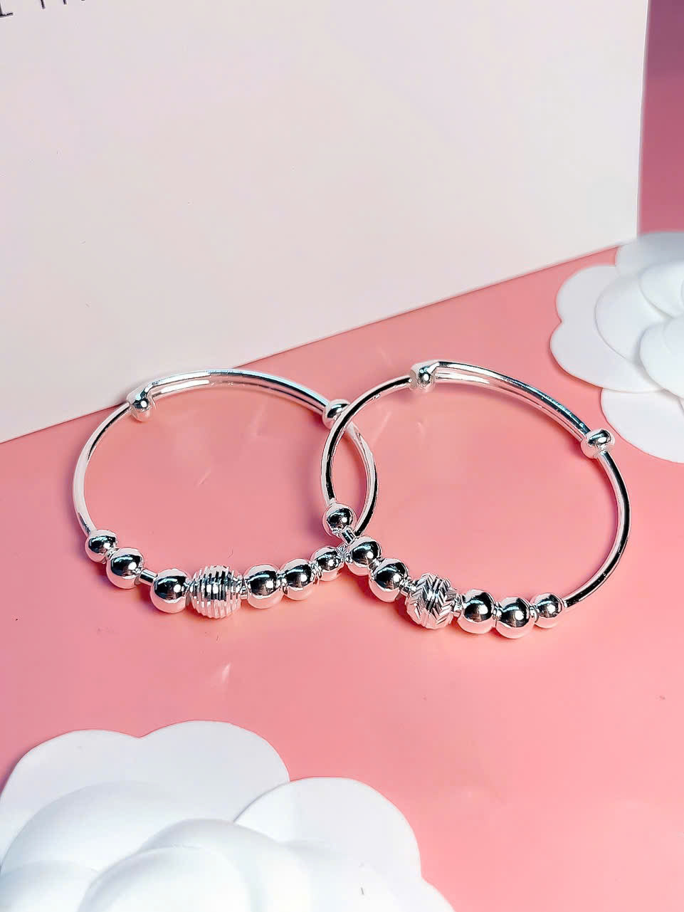 Vòng bạc cho bé đa dạng họa tiết