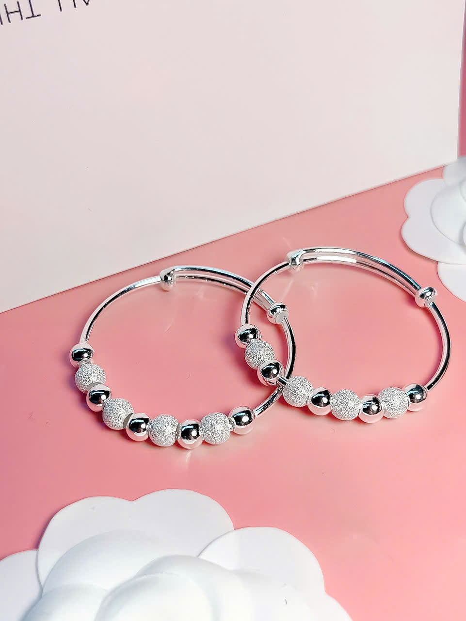 Vòng bạc cho bé đa dạng họa tiết