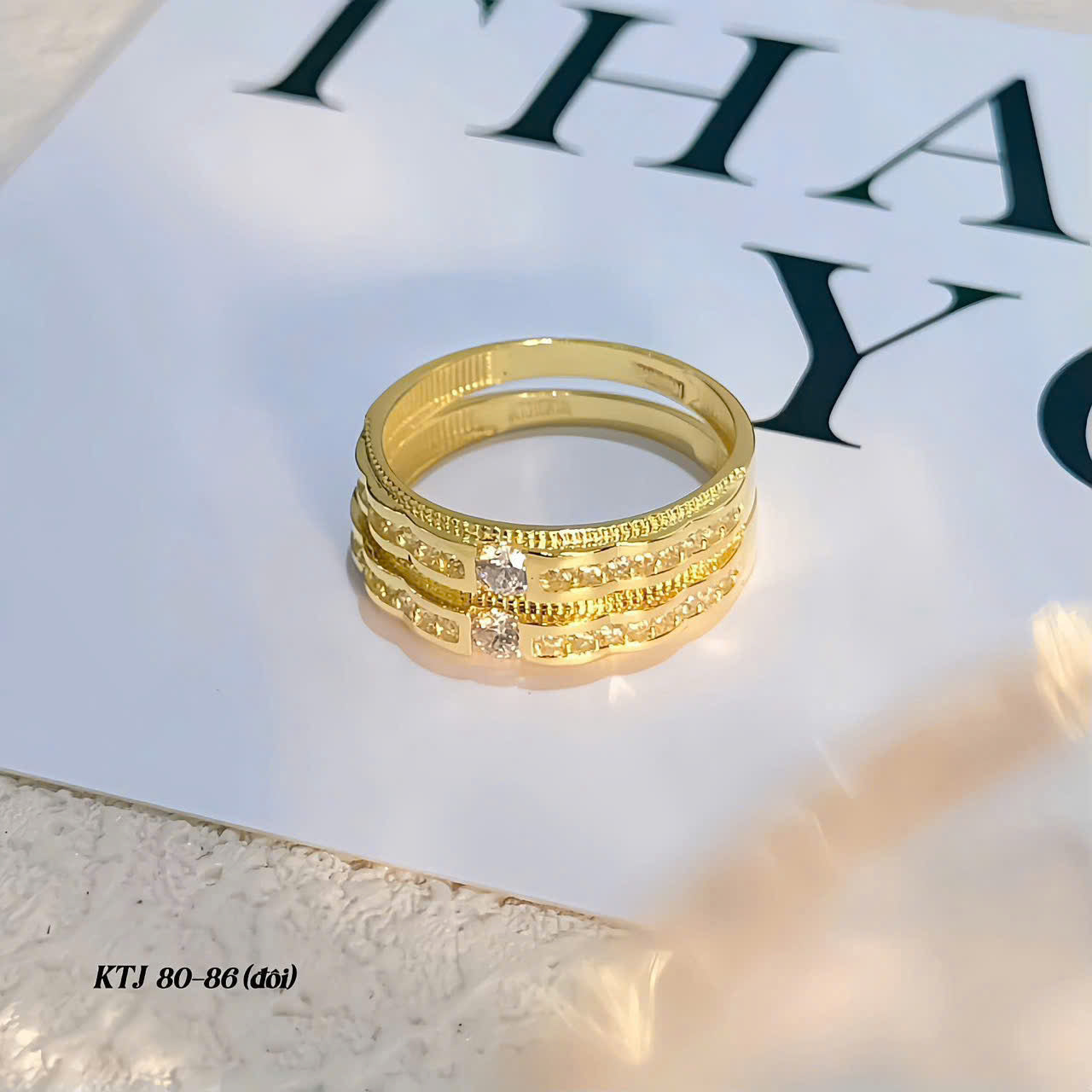 Nhẫn vàng đôi thanh lịch tinh tế nhiều kiểu dáng