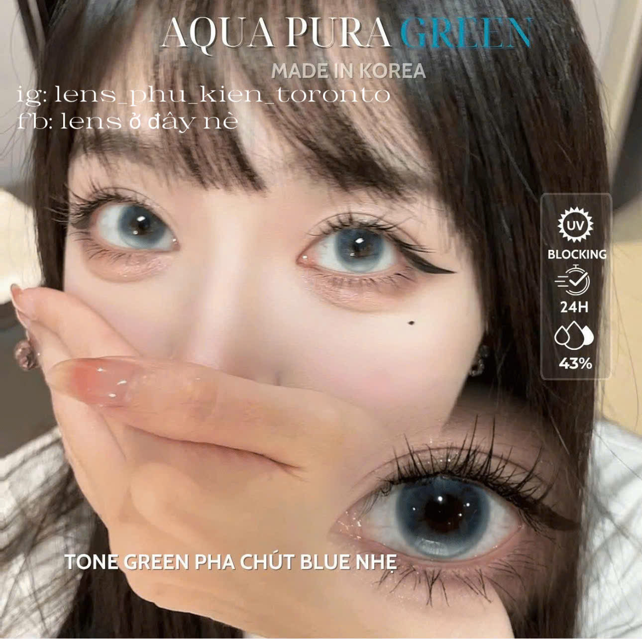 Contact Lens cao cấp - Aqua Pura Green