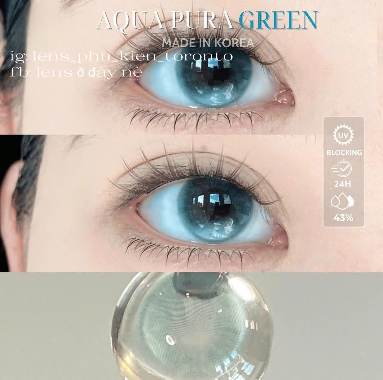 Contact Lens cao cấp - Aqua Pura Green
