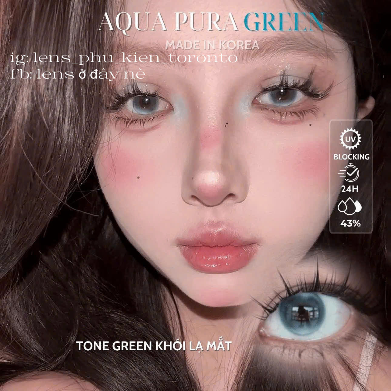 Contact Lens cao cấp - Aqua Pura Green