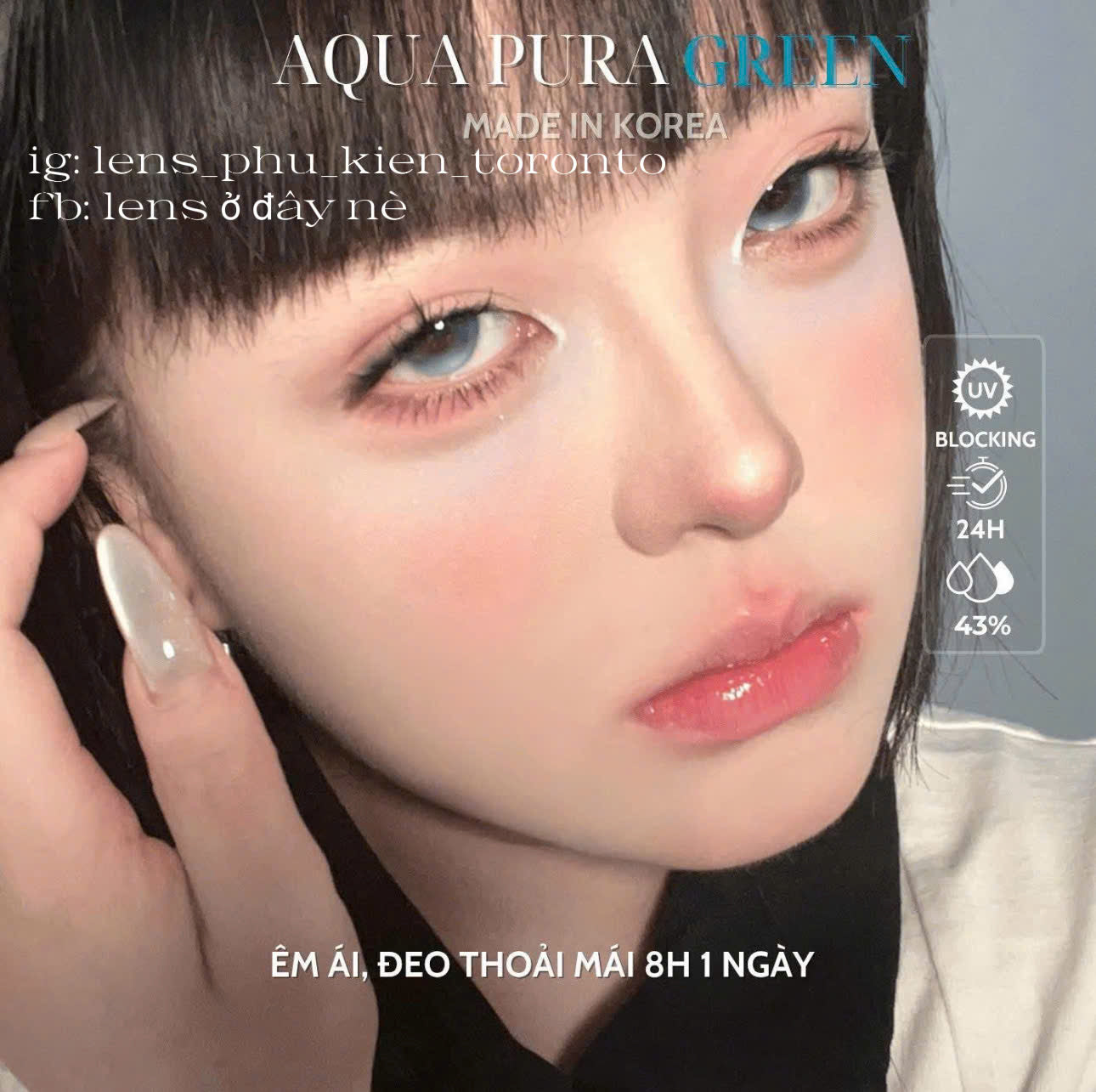 Contact Lens cao cấp - Aqua Pura Green