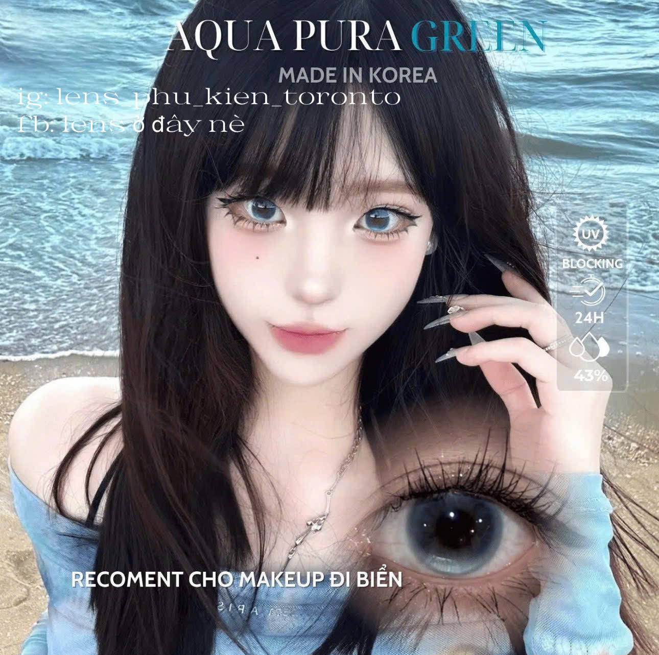 Contact Lens cao cấp - Aqua Pura Green