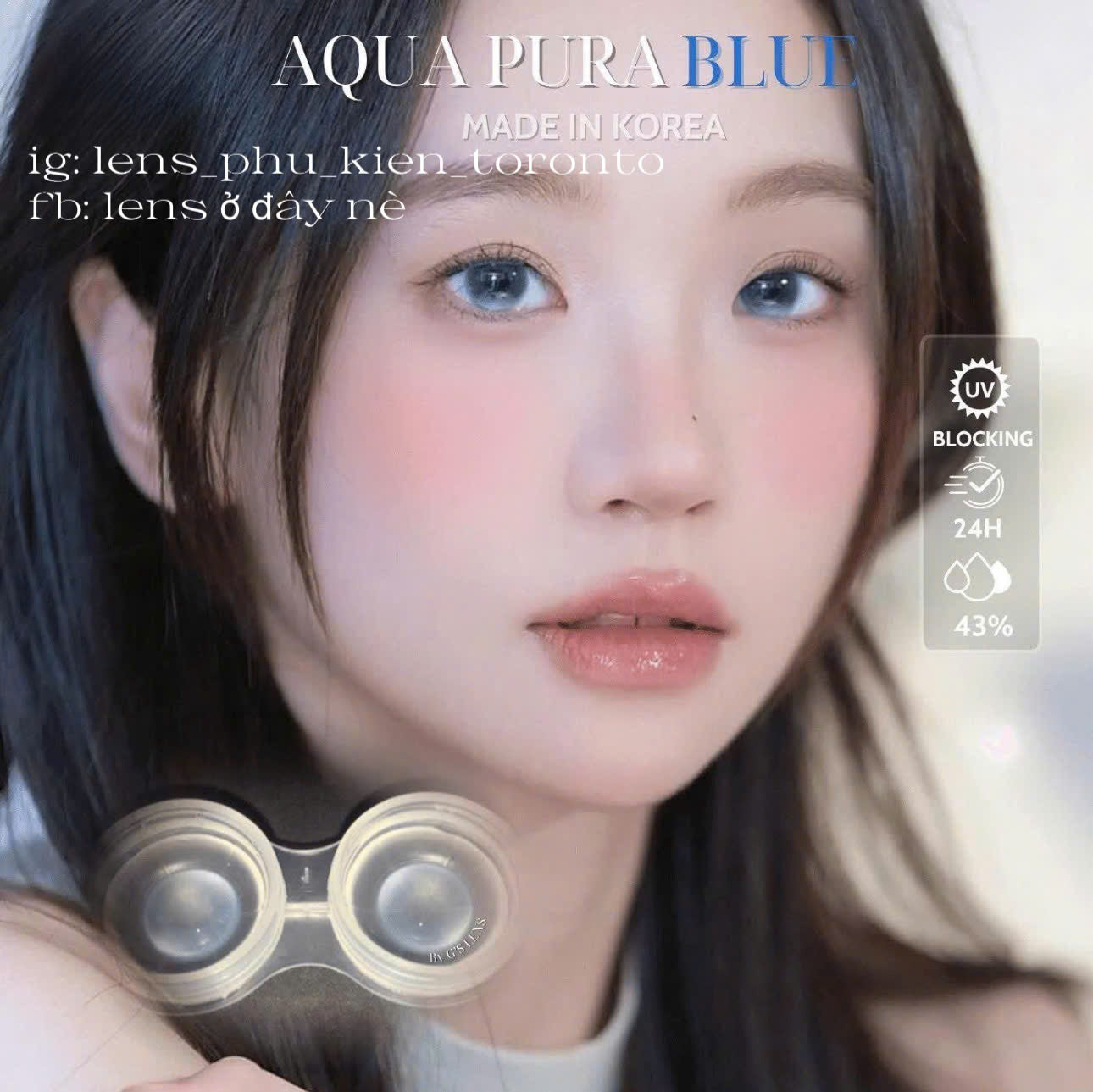 Contact Lens cao cấp - Aqua Pura Blue