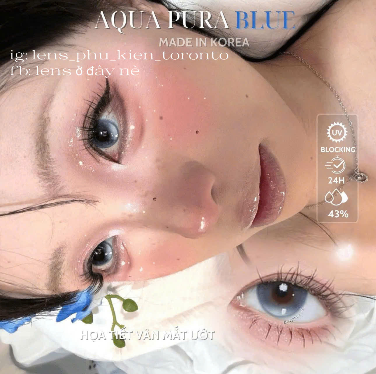 Contact Lens cao cấp - Aqua Pura Blue