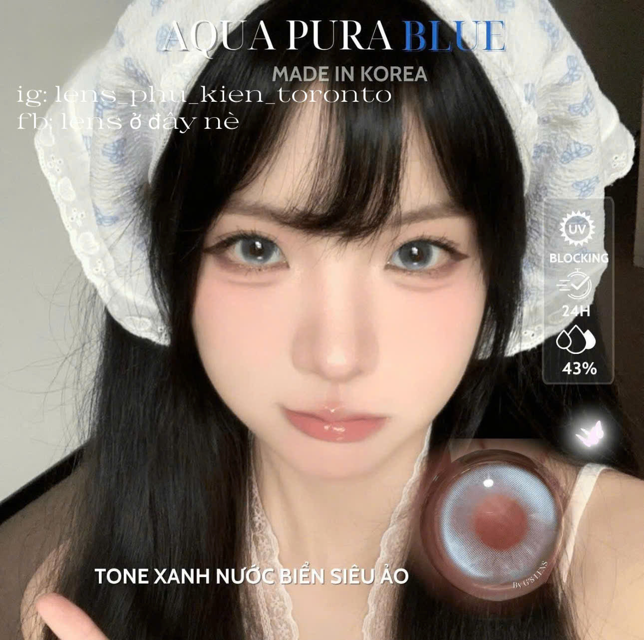 Contact Lens cao cấp - Aqua Pura Blue