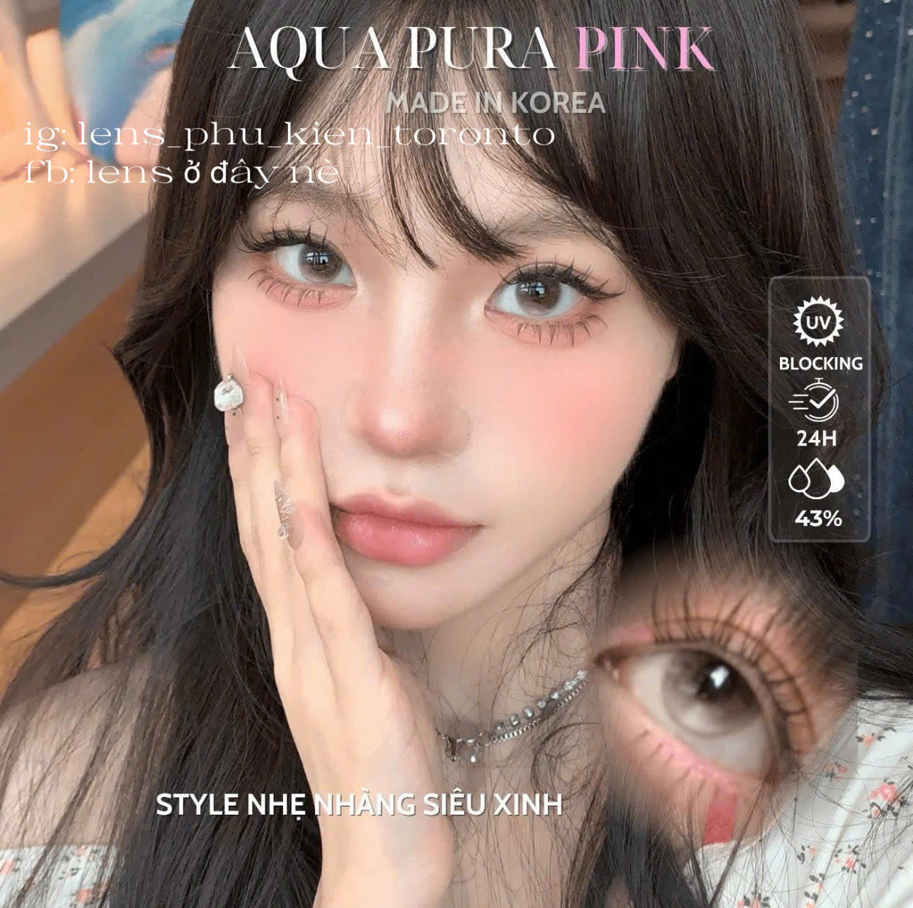 Contact Lens cao cấp - Aqua Pura Pink