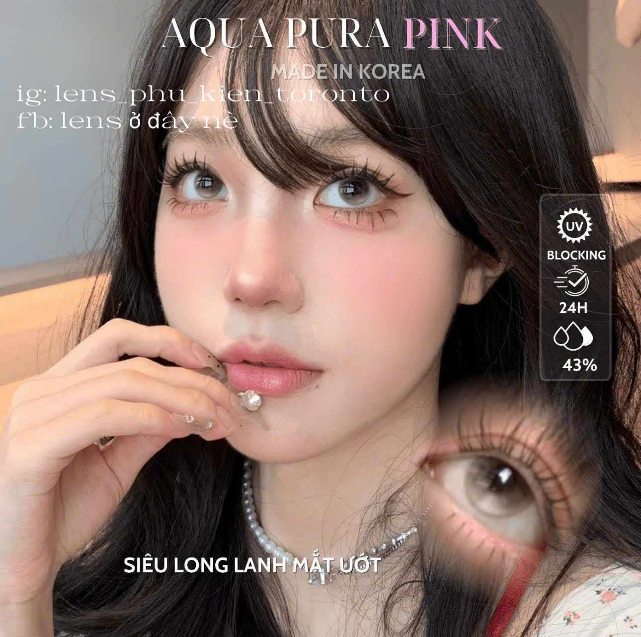 Contact Lens cao cấp - Aqua Pura Pink