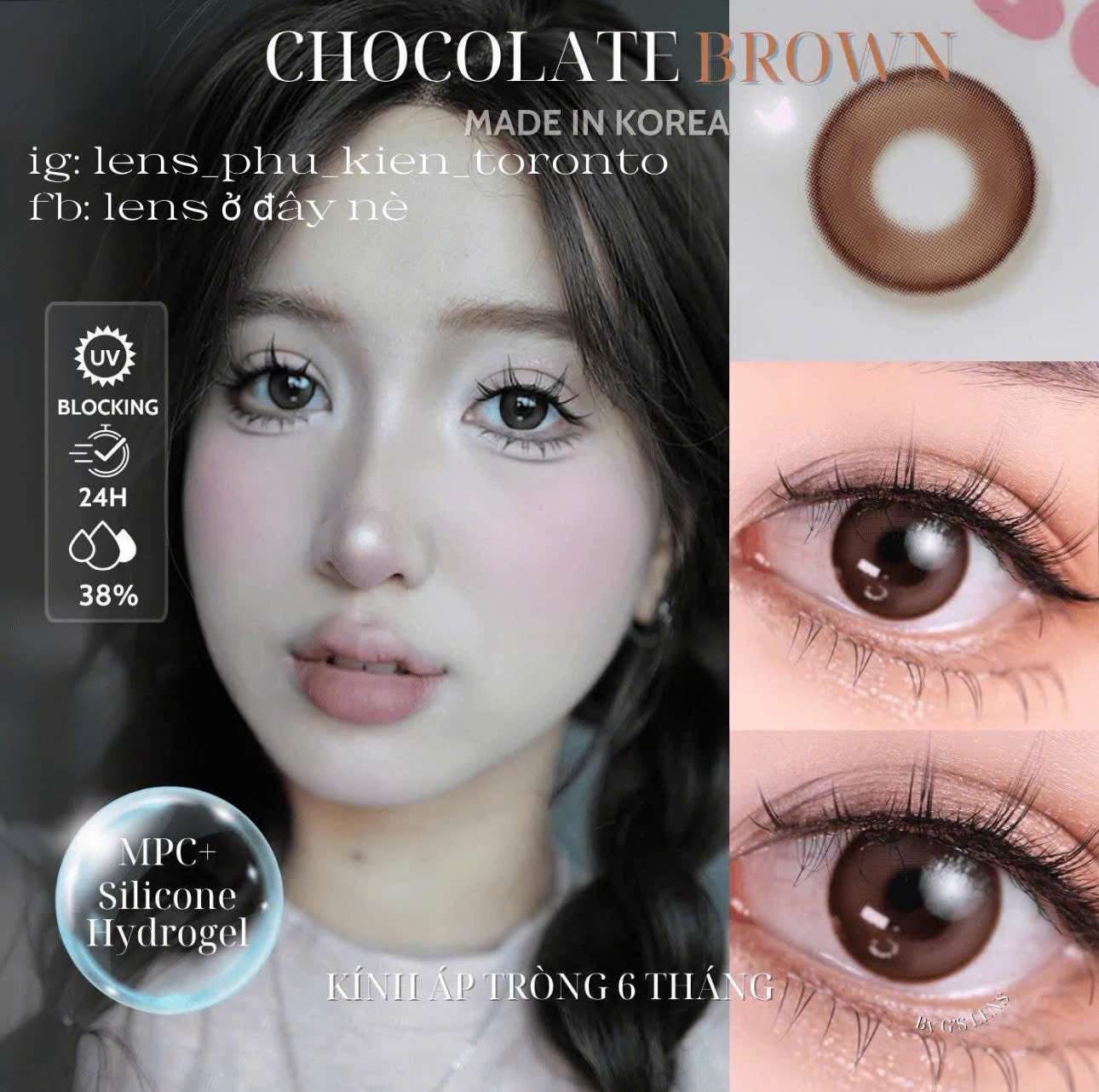 Contact Lens cao cấp - Chocolate Brown
