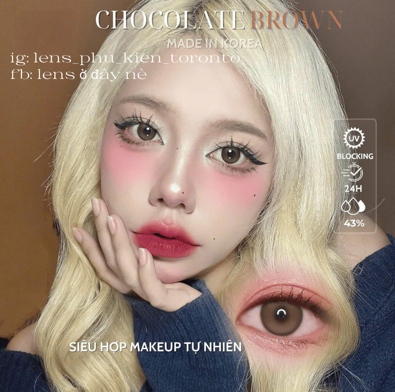 Contact Lens cao cấp - Chocolate Brown