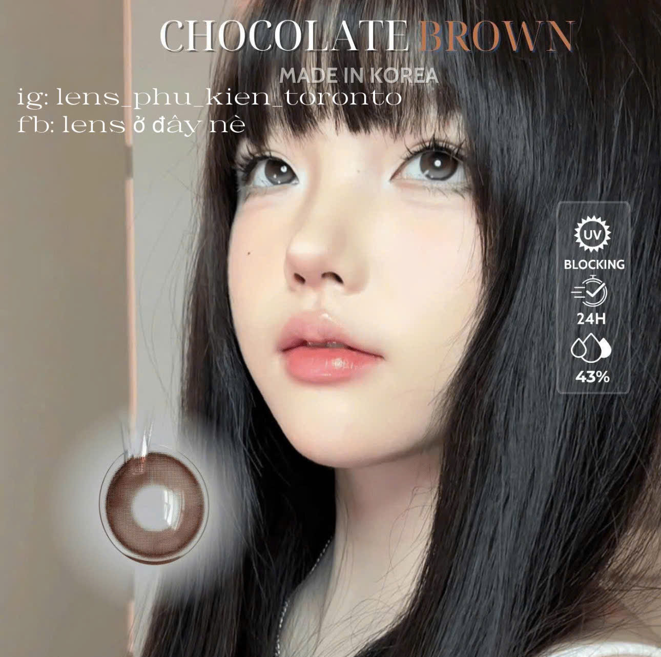 Contact Lens cao cấp - Chocolate Brown