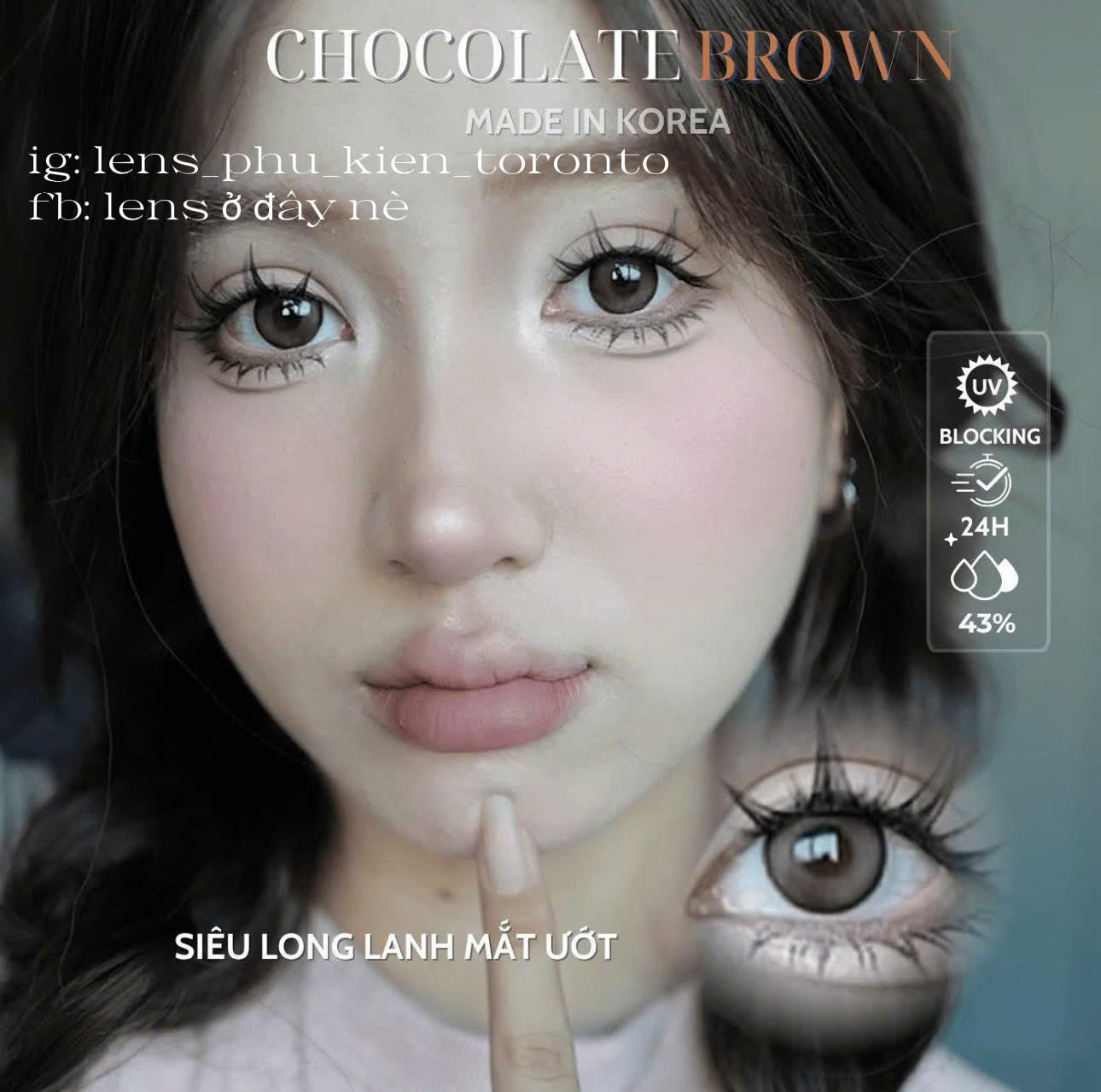 Contact Lens cao cấp - Chocolate Brown