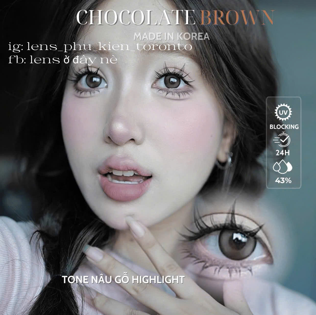 Contact Lens cao cấp - Chocolate Brown
