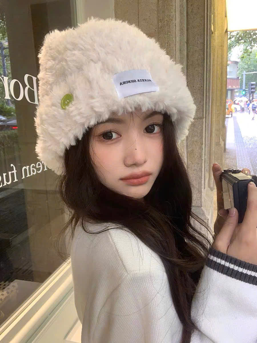 Mũ trùm đầu lông mềm mịn mùa đông