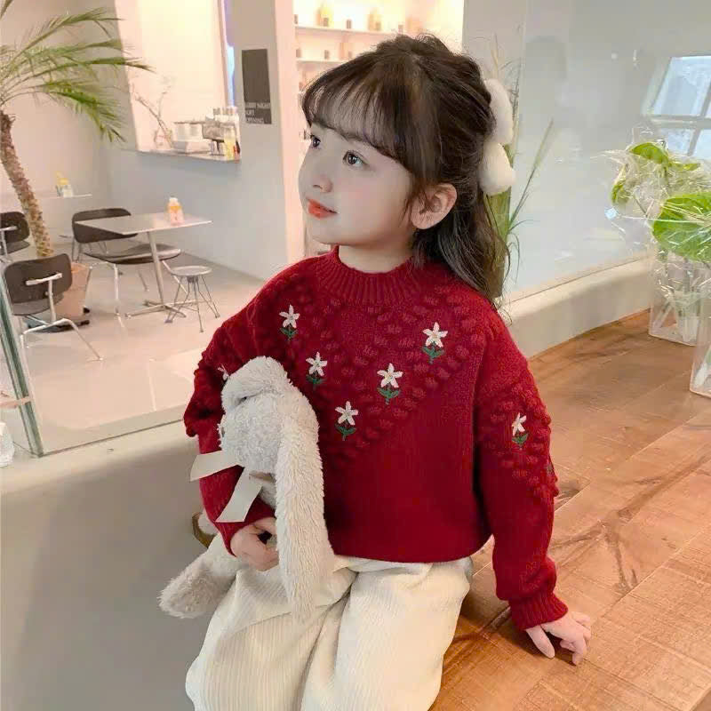 Áo len tay dài phong cách Giáng sinh cho bé
