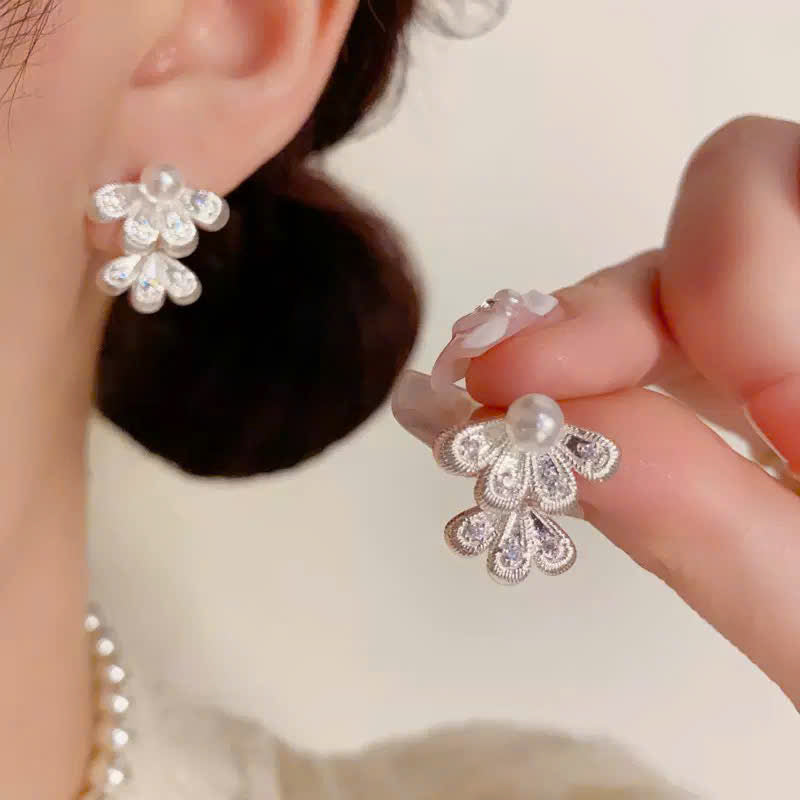 Khuyên tai thời trang chuôi bạc S925 không gây kích ứng