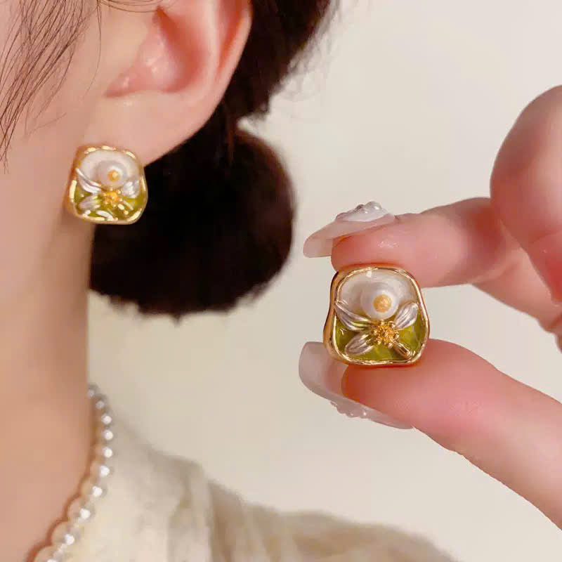 Khuyên tai thời trang chuôi bạc S925 không gây kích ứng