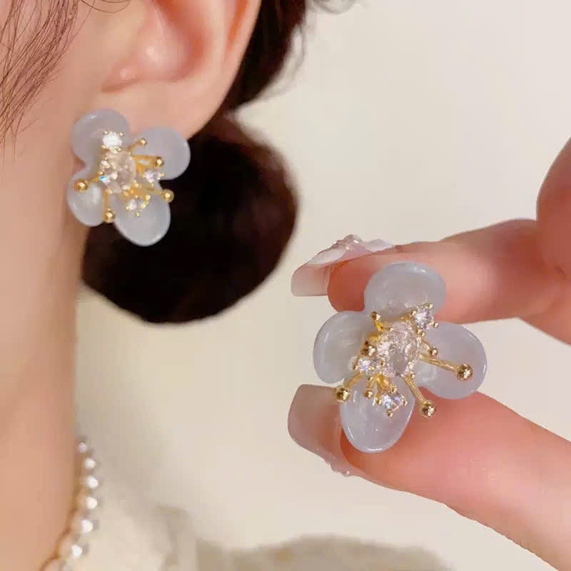 Khuyên tai thời trang chuôi bạc S925 không gây kích ứng