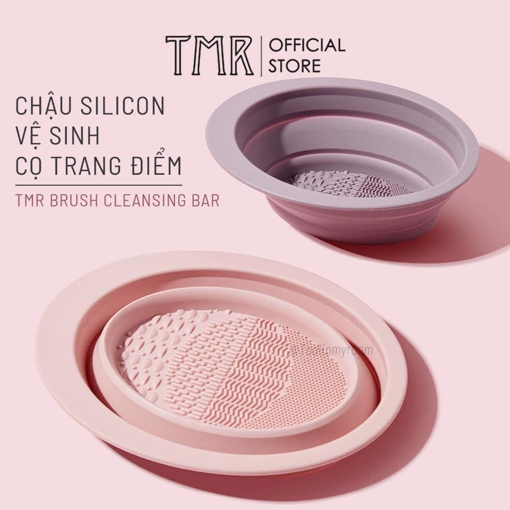 Chậu silicone mini rửa cọ make-up có sẵn