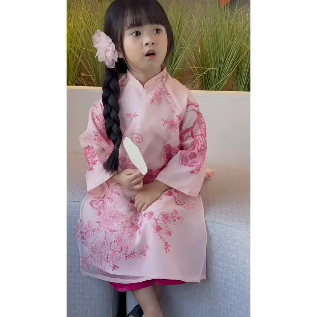 Tổng hợp áo dài Tết cho bé gái đủ kiểu dáng