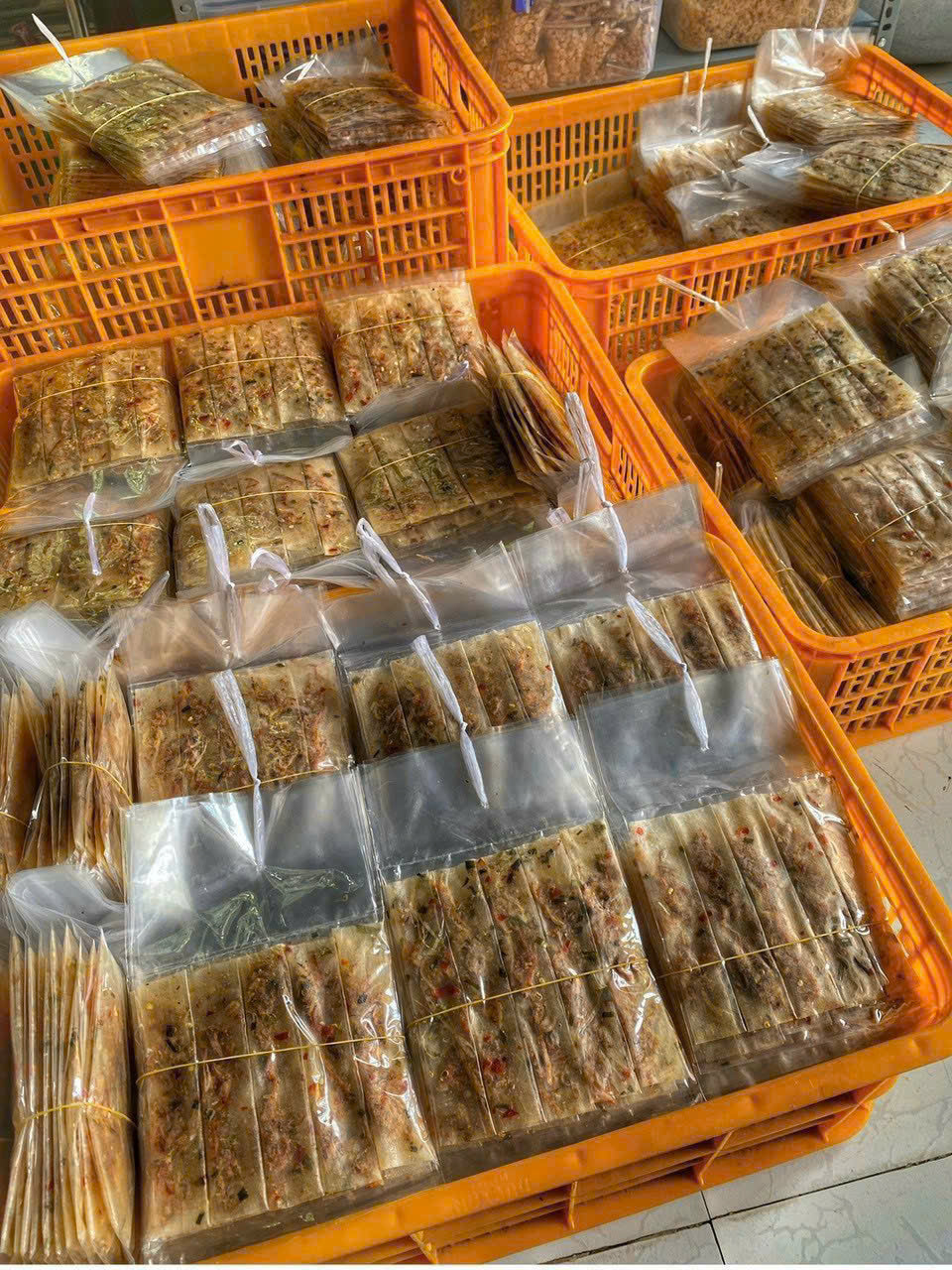 Xâu bánh tráng dẻo ruốc tép