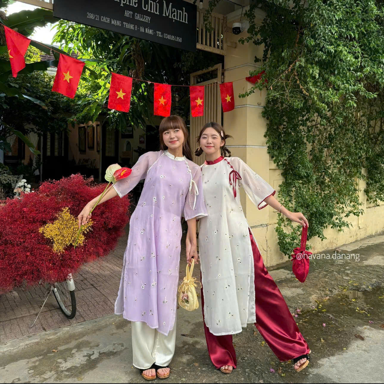 Bộ sưu tập áo dài cho nàng gu dễ thương cách tân Havana.danang