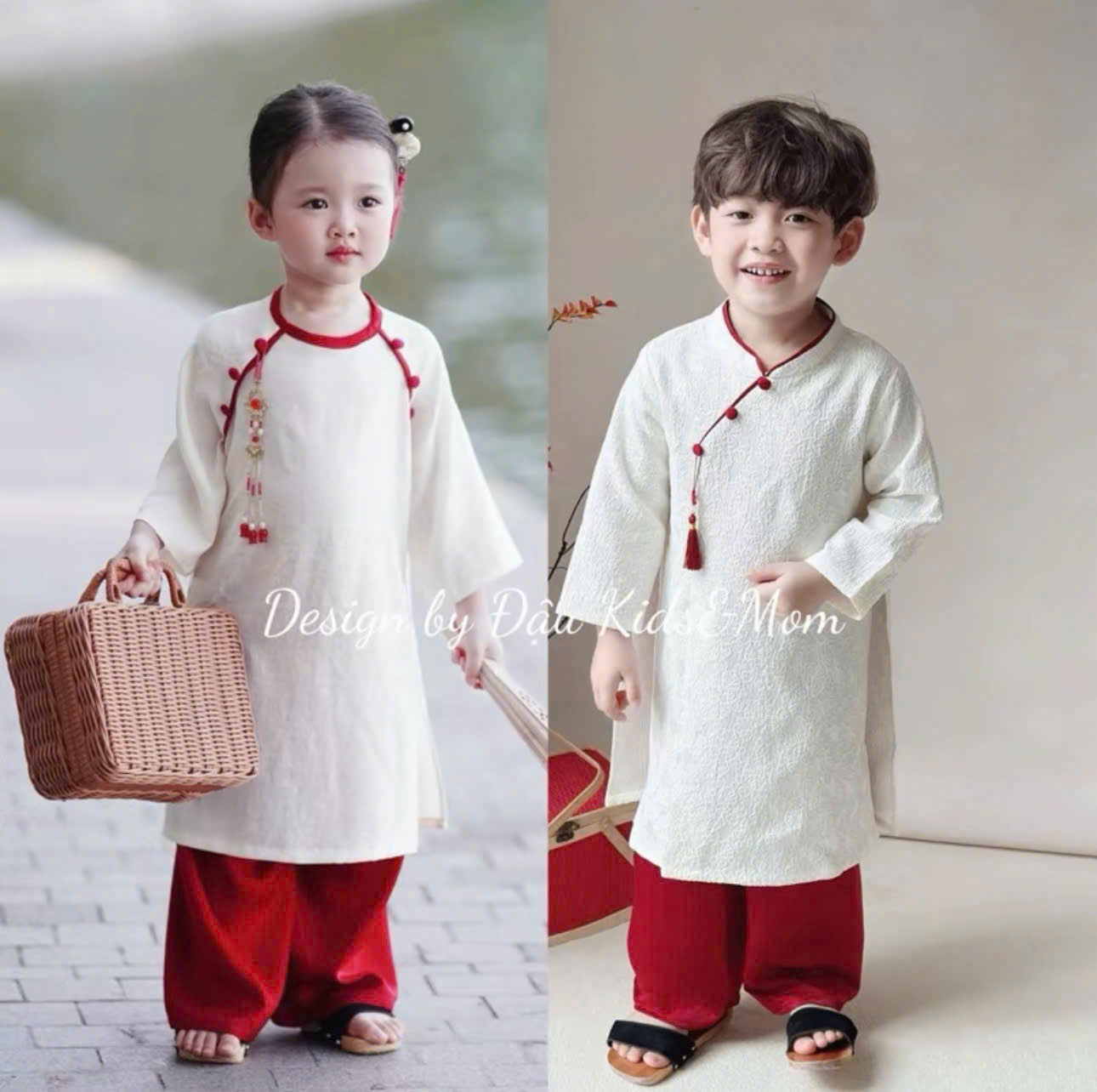 Bộ sưu tập áo dài cho bé trai, bé gái và mẹ