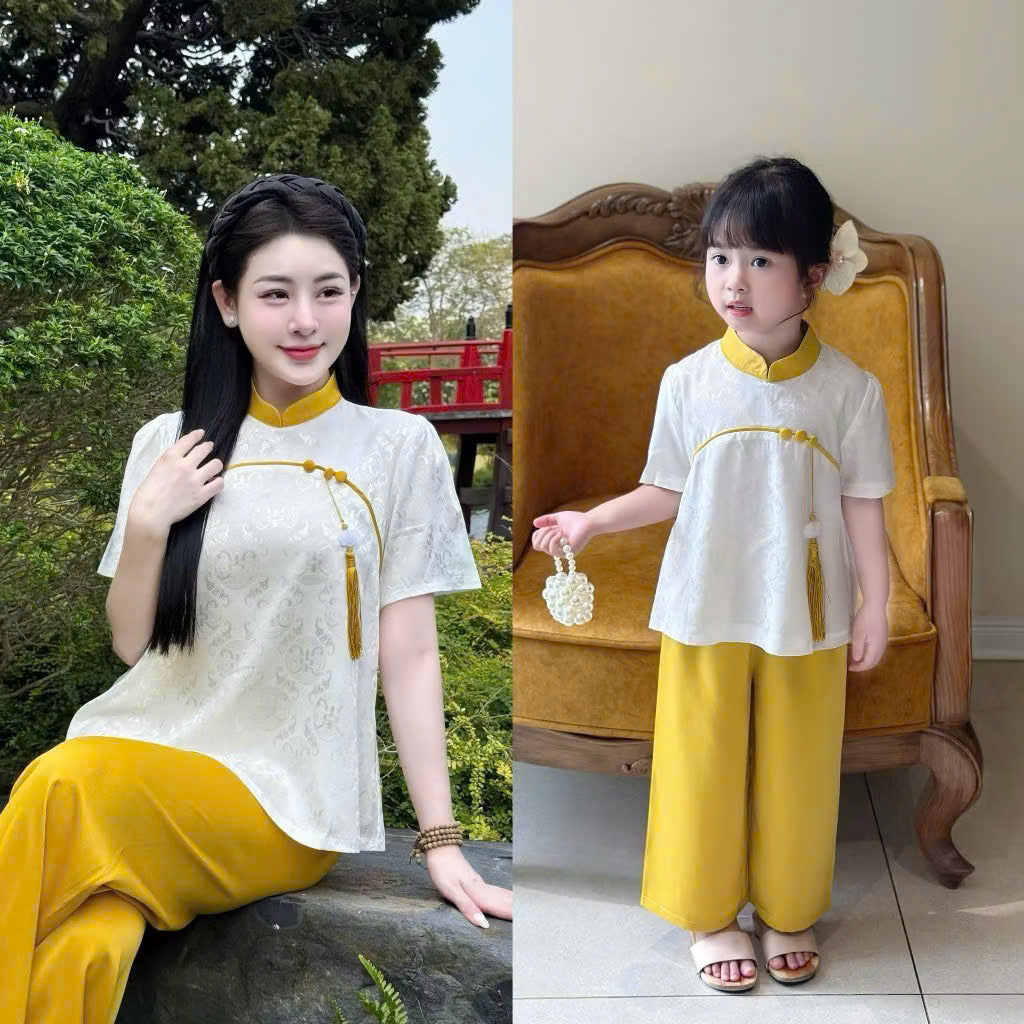 Bộ sưu tập áo dài cho bé trai, bé gái và mẹ