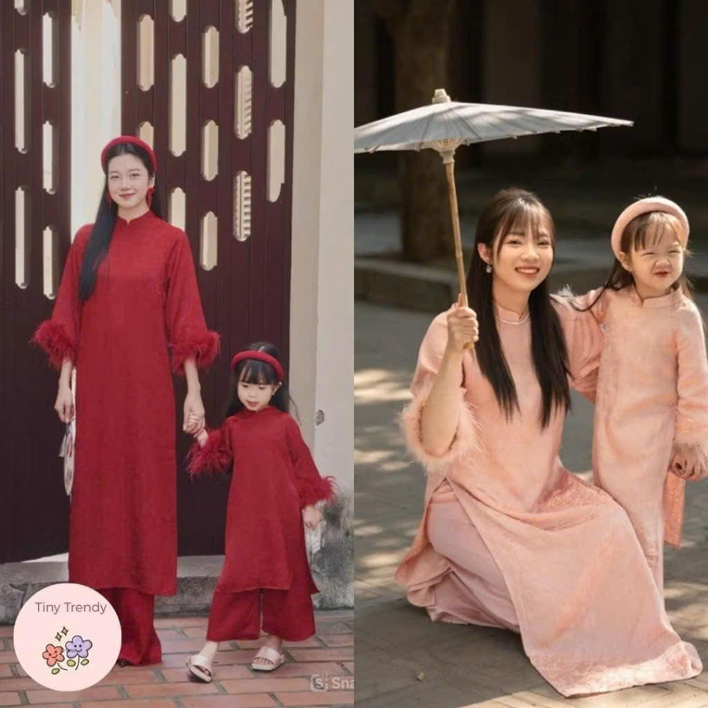Bộ sưu tập áo dài cho bé trai, bé gái và mẹ