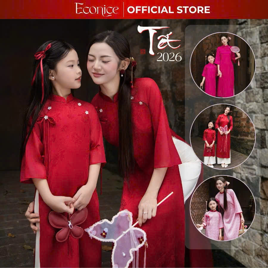 Bộ sưu tập áo dài cho bé trai, bé gái và mẹ