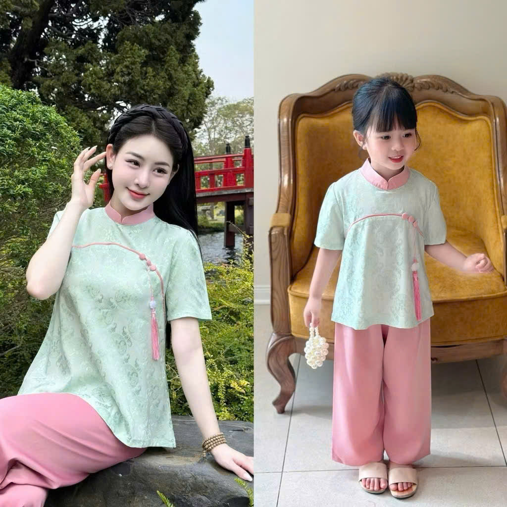 Bộ sưu tập áo dài cho bé trai, bé gái và mẹ