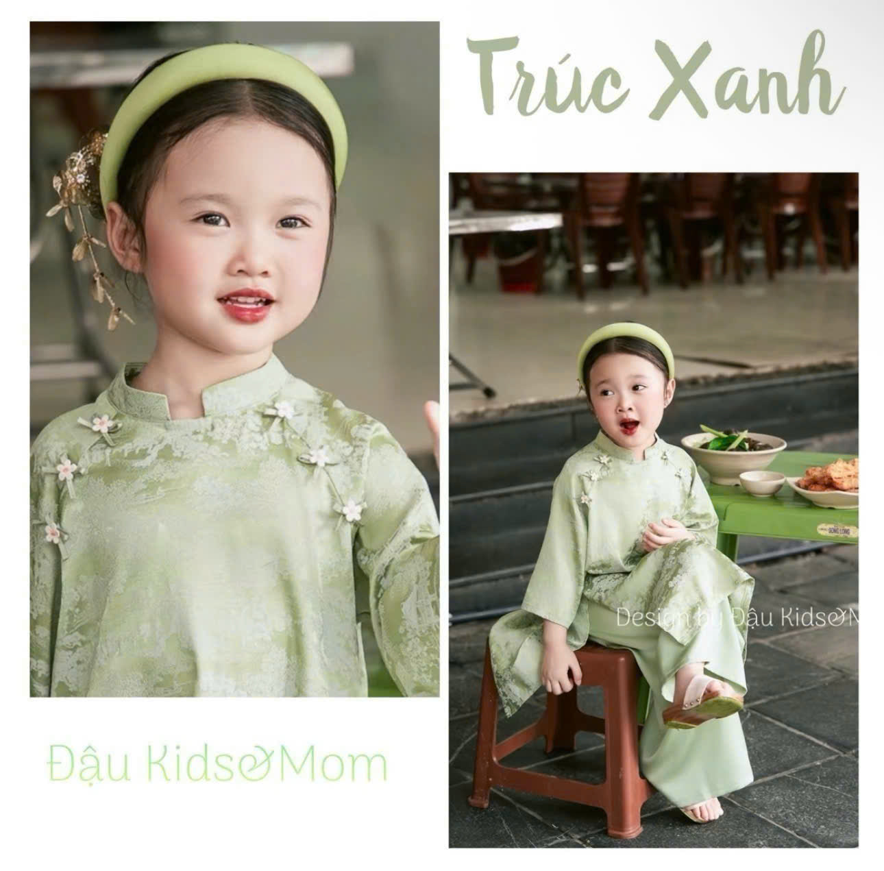 Bộ sưu tập áo dài cho bé trai, bé gái và mẹ