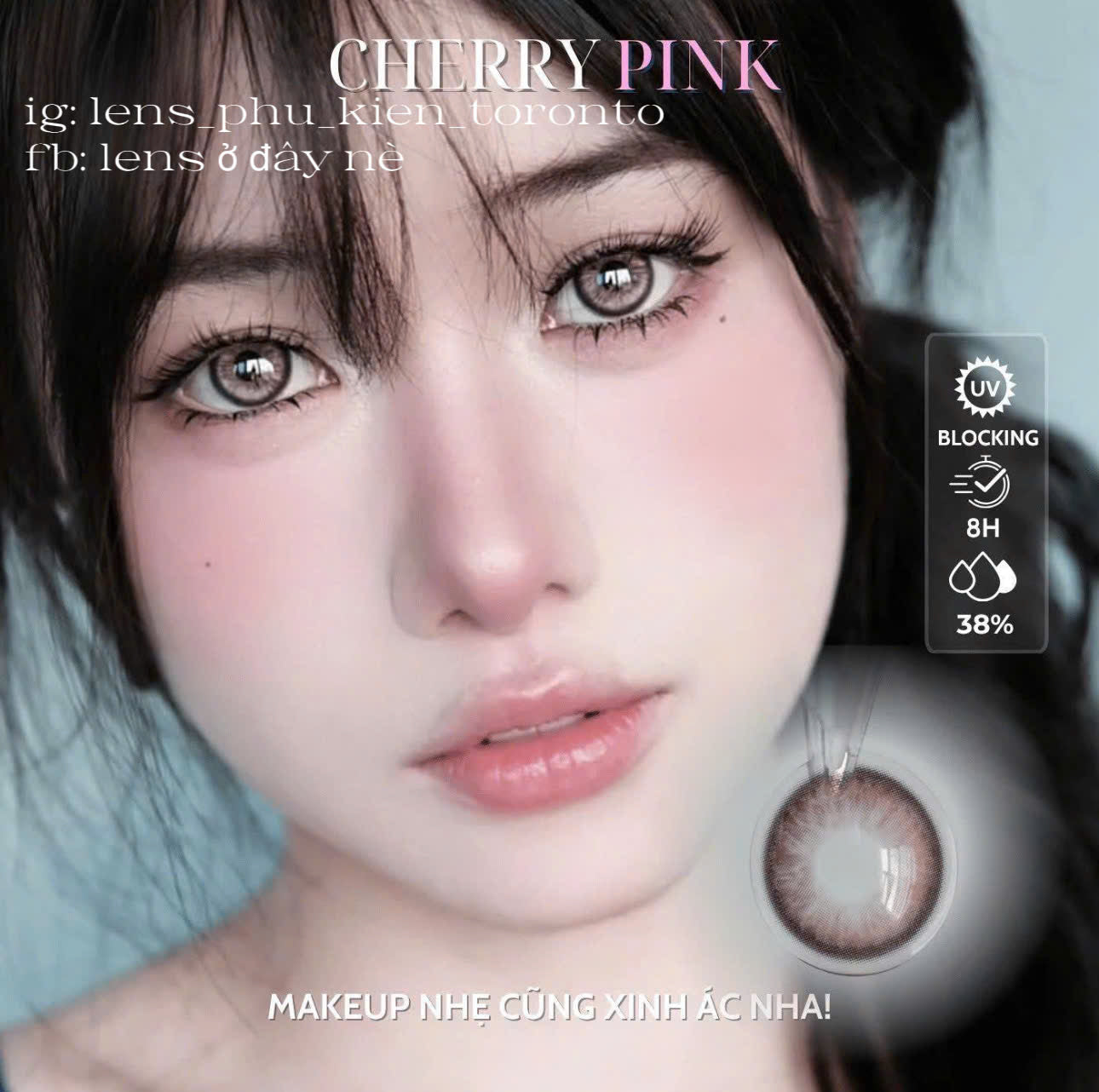Contact lens - Cherry Pink