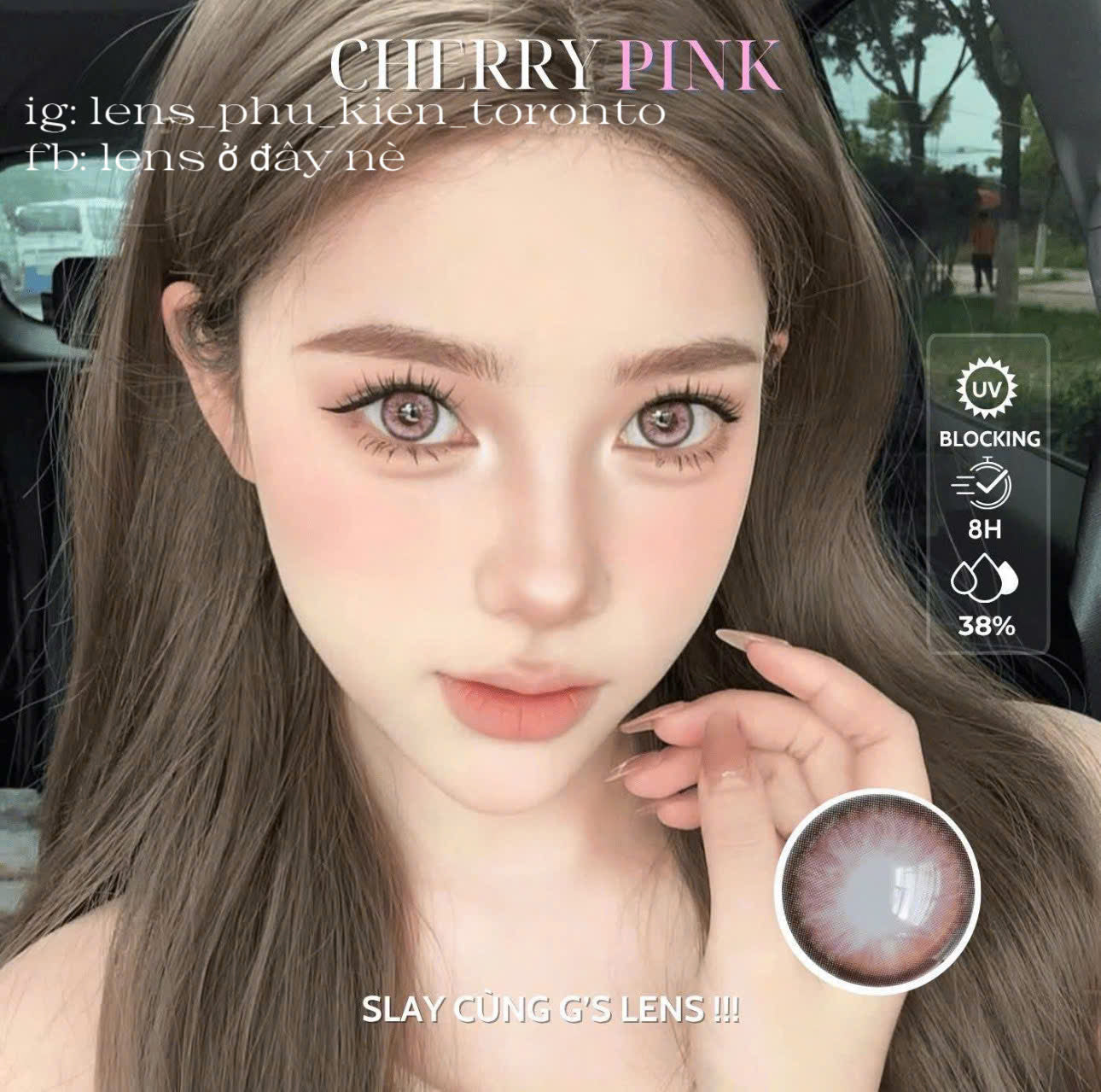 Contact lens - Cherry Pink