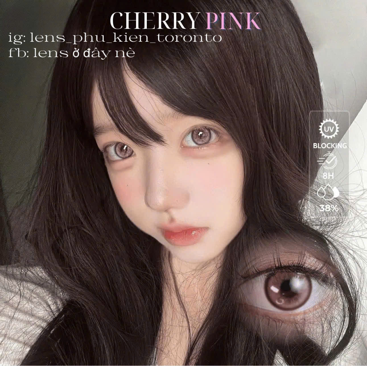 Contact lens - Cherry Pink