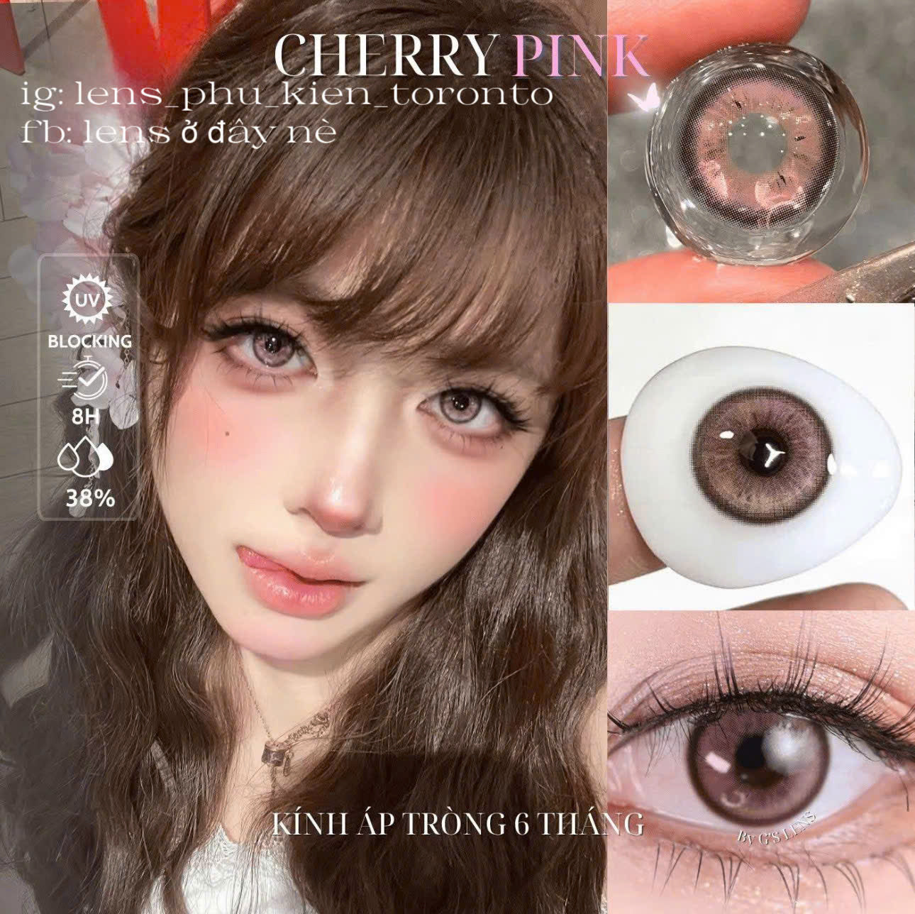 Contact lens - Cherry Pink