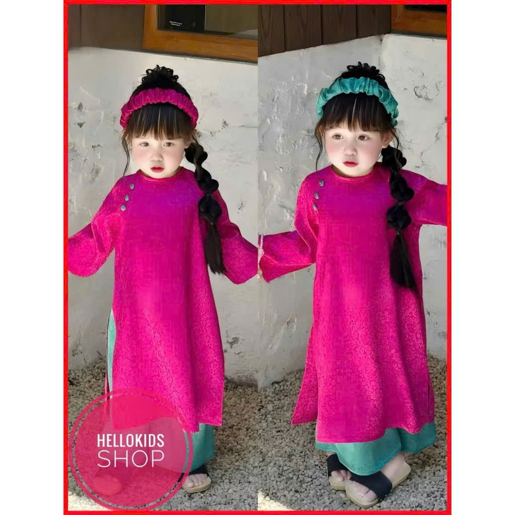 Bộ sưu tập áo dài Tết cho bé trai, bé gái
