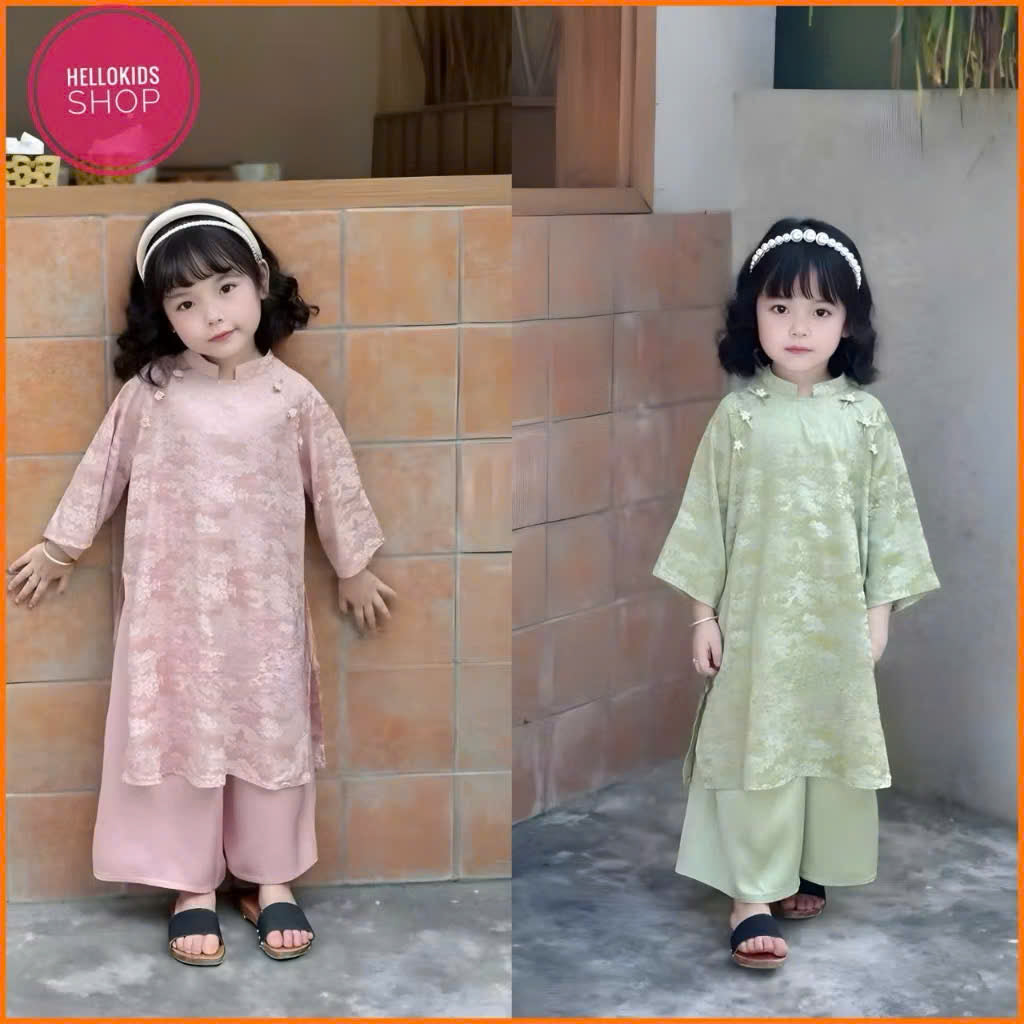 Bộ sưu tập áo dài Tết cho bé trai, bé gái