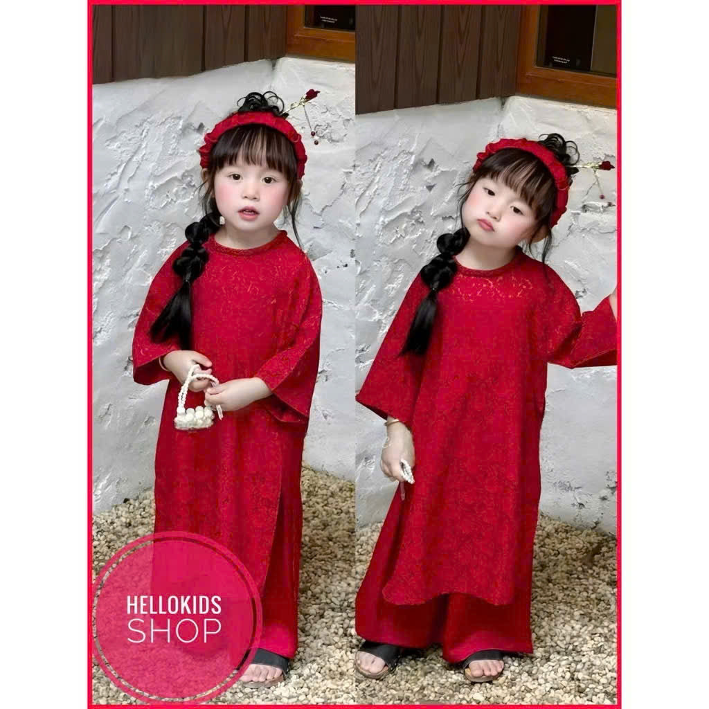 Bộ sưu tập áo dài Tết cho bé trai, bé gái